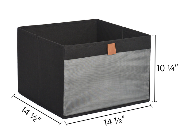 Closet Storage Bins with Clear Window and Handles, 3 Pack