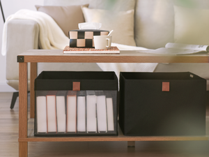 Closet Storage Bins with Clear Window and Handles, 3 Pack