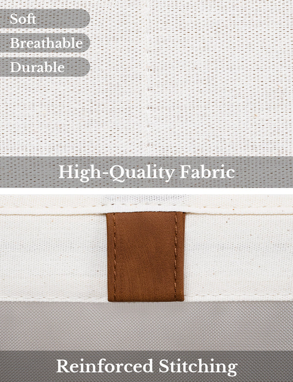 Closet Storage Bins with Clear Window and Handles, 3 Pack