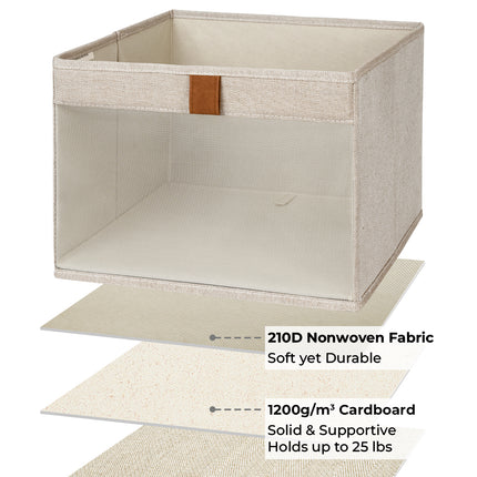 StorageWorks Closet Storage Bins with Clear Window and Handles, 3 Pack