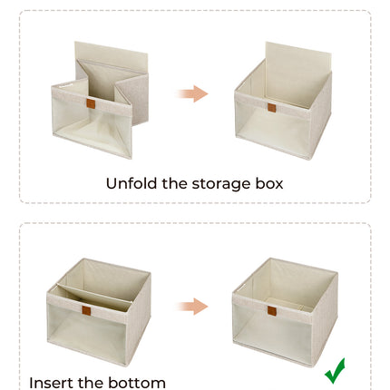 StorageWorks Closet Storage Bins with Clear Window and Handles, 3 Pack