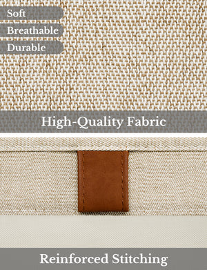 Closet Storage Bins with Clear Window and Handles, 3 Pack