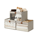 Closet Storage Bins with Clear Window and Handles, 3 Pack