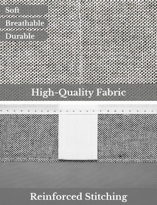 Closet Storage Bins with Clear Window and Handles, 3 Pack