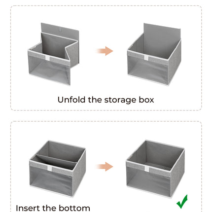 StorageWorks Closet Storage Bins with Clear Window and Handles, 3 Pack
