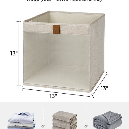 StorageWorks Closet Storage Bins with Clear Window and Handles, 3 Pack
