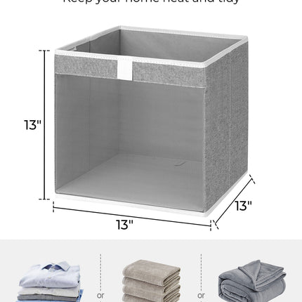 StorageWorks Closet Storage Bins with Clear Window and Handles, 3 Pack