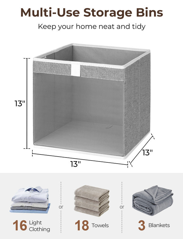 Closet Storage Cube with Clear Window and Handles, 3 Pack