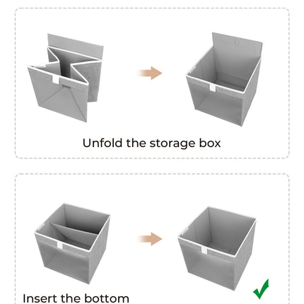 StorageWorks Closet Storage Bins with Clear Window and Handles, 3 Pack