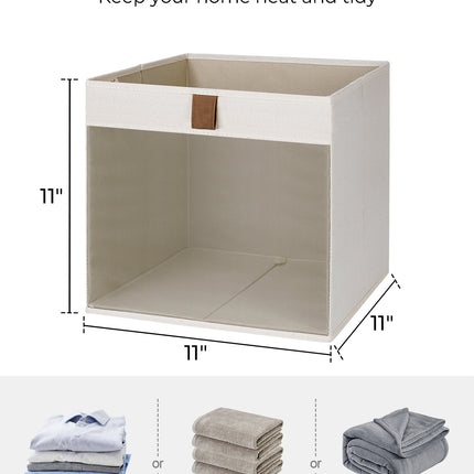 StorageWorks Closet Storage Bins with Clear Window and Handles, 3 Pack