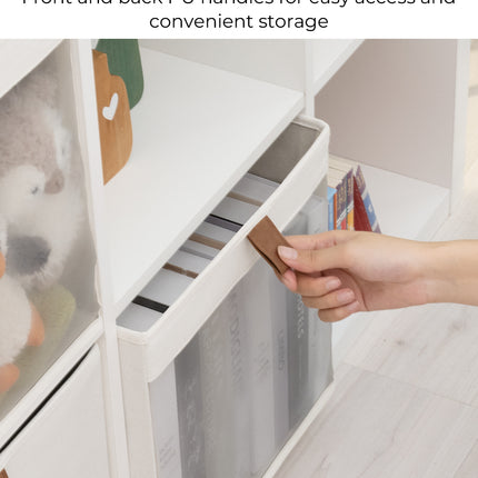 StorageWorks Closet Storage Bins with Clear Window and Handles, 3 Pack