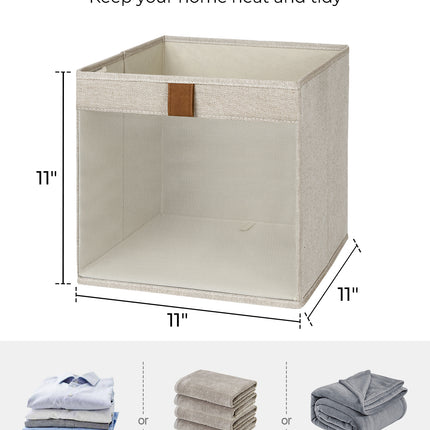StorageWorks Closet Storage Bins with Clear Window and Handles, 3 Pack