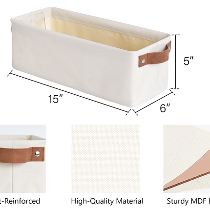 StorageWorks Narrow Storage Bins, Small Baskets for Organizing