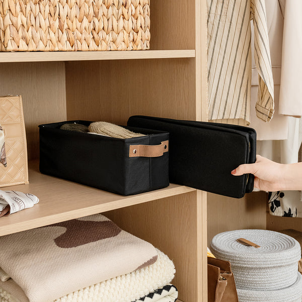 Narrow Storage Bins, Medium, Set of 2