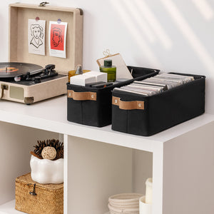 Narrow Storage Bins, Medium, Set of 2