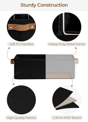 Narrow Storage Bins, Small Baskets for Organizing