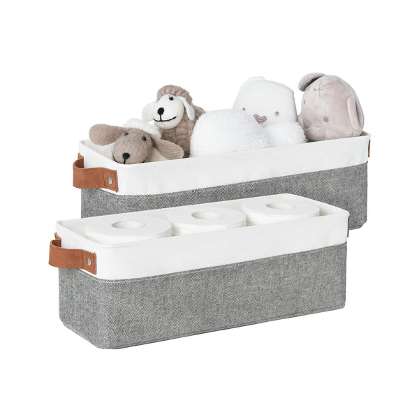 Narrow Storage Bins, Medium, Set of 2