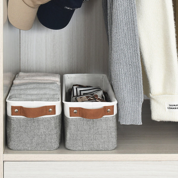 Narrow Storage Bins, Medium, Set of 2