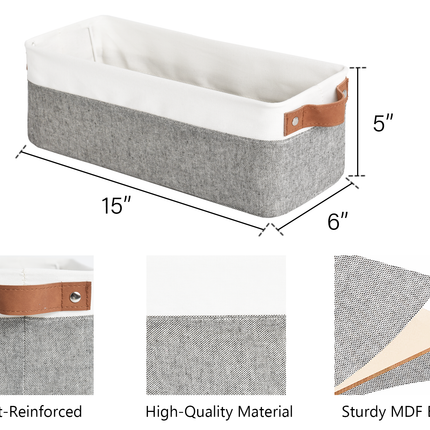 StorageWorks Narrow Storage Bins, Small Baskets for Organizing