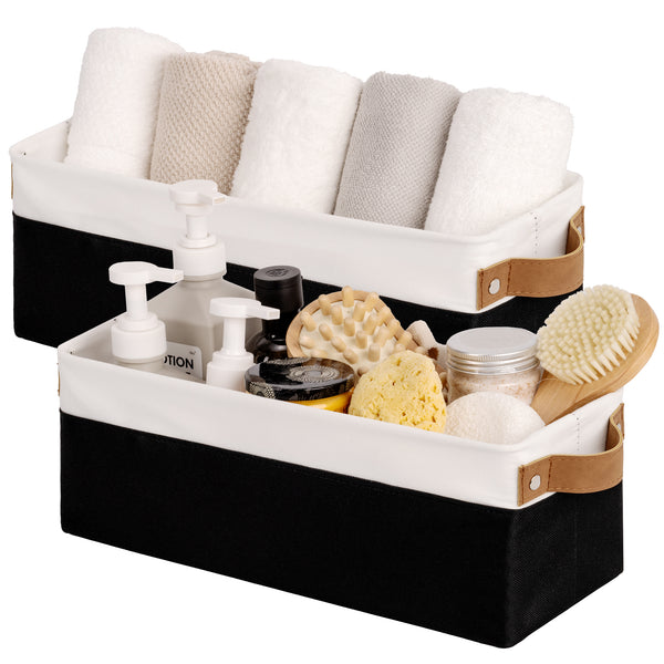 Narrow Storage Bins, Medium, Set of 2