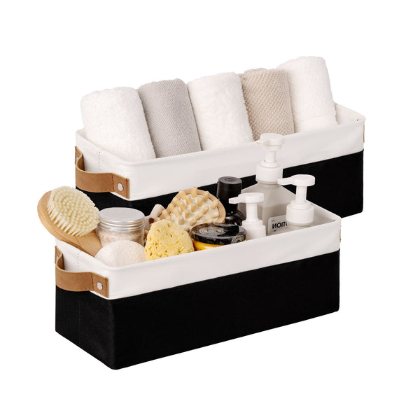 Narrow Storage Bins, Medium, Set of 2