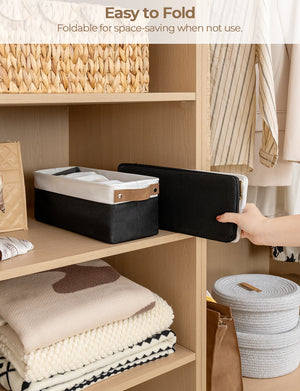 Narrow Storage Bins, Medium, Set of 2