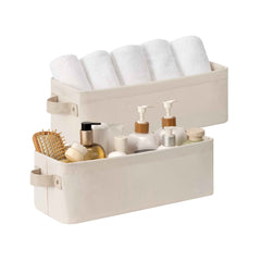 Narrow Storage Bins, Cool Cotton, 2-Pack(Copy)