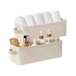 Narrow Storage Bins, Cool Cotton, 2-Pack(Copy)