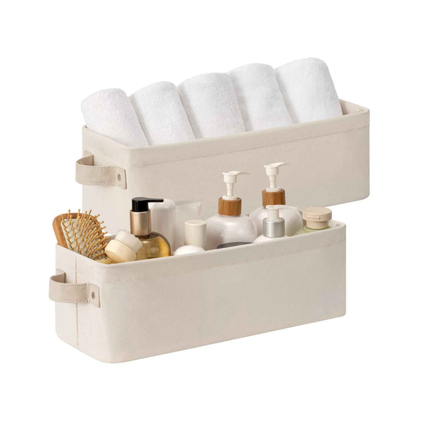 Narrow Storage Bins, Cool Cotton, 2-Pack(Copy)