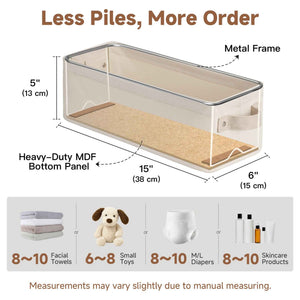 Narrow Storage Bins, Cool Cotton, 2-Pack(Copy)