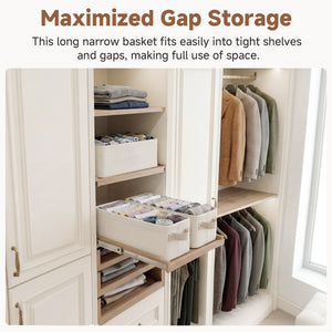 Soft-Touch Narrow Storage Bins, Medium, Set of 2