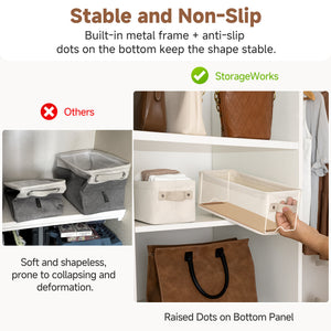 Soft-Touch Narrow Storage Bins, Medium, Set of 2