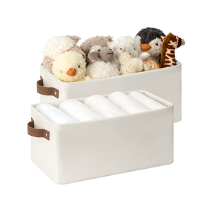Narrow Storage Bins for Shelves, Large, Set of 2