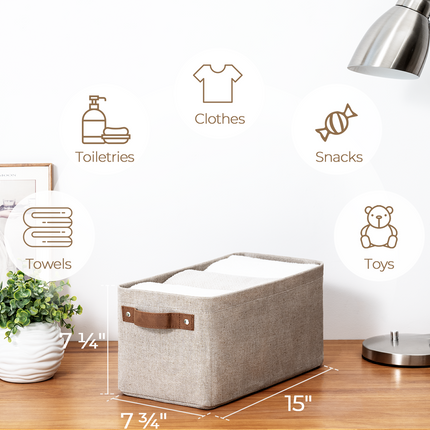 StorageWorks Narrow Storage Bins, Small Baskets for Organizing