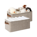 Narrow Storage Bins for Shelves, Large, Set of 2