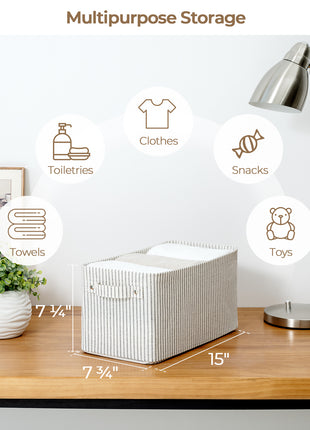 Narrow Storage Bins, Small Baskets for Organizing