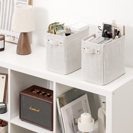 StorageWorks Narrow Storage Bins, Small Baskets for Organizing