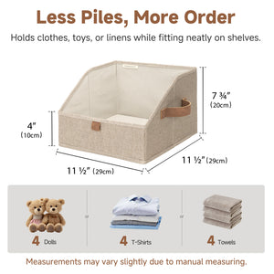Trapezoid Fabric Storage Bins, Set of 3