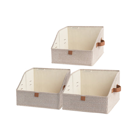 Closet Storage Bins, Trapezoid Storage Box, 3-Pack
