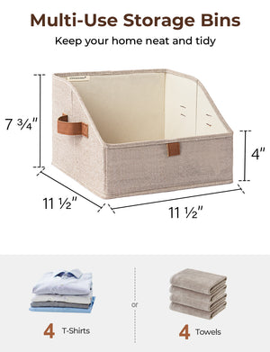 Closet Storage Bins, Trapezoid Storage Box, 3-Pack