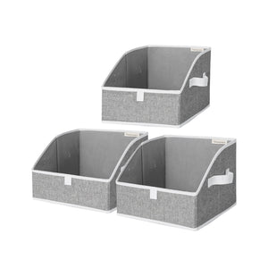 Closet Storage Bins, Trapezoid Storage Box, 3-Pack