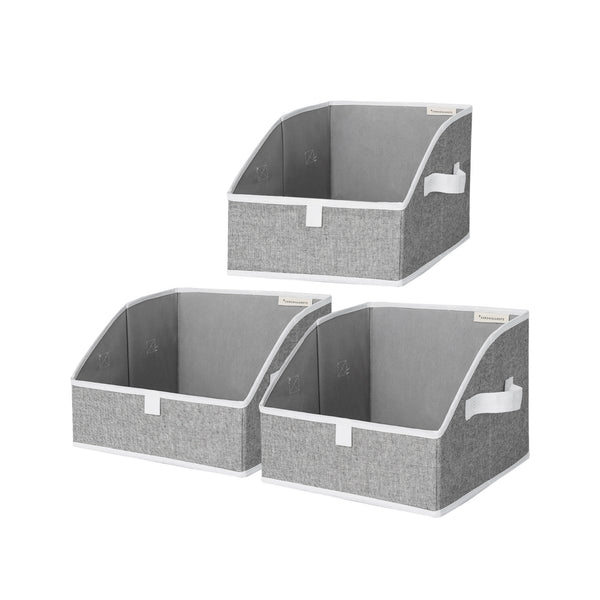 Closet Storage Bins, Trapezoid Storage Box, 3-Pack