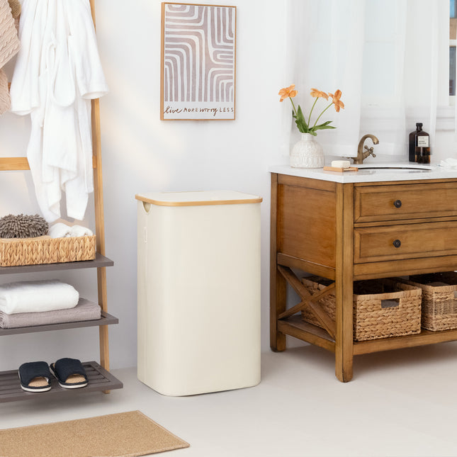 100L Large Laundry Hamper with Lid, 1-Pack