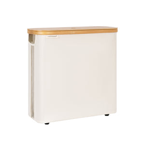 Toilet Paper Storage Basket, Papers Container with Bamboo Lid