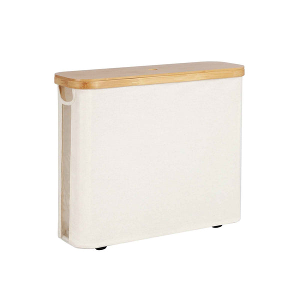 Toilet Paper Storage Basket with Bamboo Lid