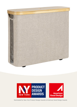 Toilet Paper Storage Basket, Papers Container with Bamboo Lid