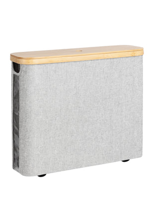 Toilet Paper Storage Basket, Papers Container with Bamboo Lid