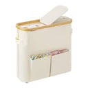 Toilet Paper Storage Baskets with Dual Flip Lids and Side Pockets