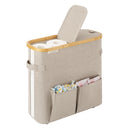 Toilet Paper Storage Baskets with Dual Flip Lids and Side Pockets