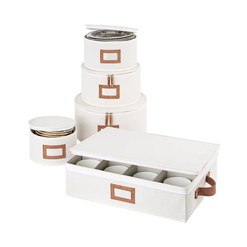 Hard Shell China Storage Boxes for Dishes, Plates and Mugs
